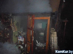В Бобруйском районе горел сарай