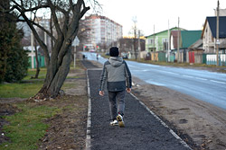 Тротуар на улице Шевченко в Бобруйске: пока неудобно, но иначе никак