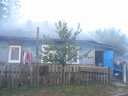 Пожар в бараке на улице Пушкина в Бобруйске
