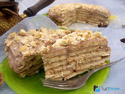 Торт без выпечки из печенья «Мария». Быстро и вкусно!