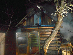В Бобруйске загорелась баня