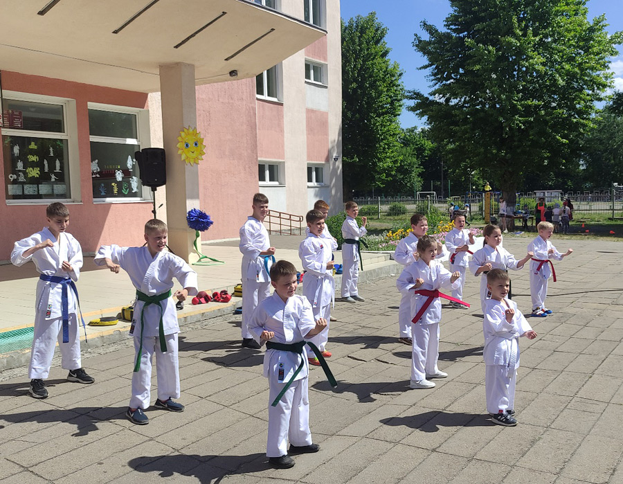 Игровые площадки, конкурс рисунков на асфальте и даже настоящие овчарки! В Бобруйске прошел большой детский праздник