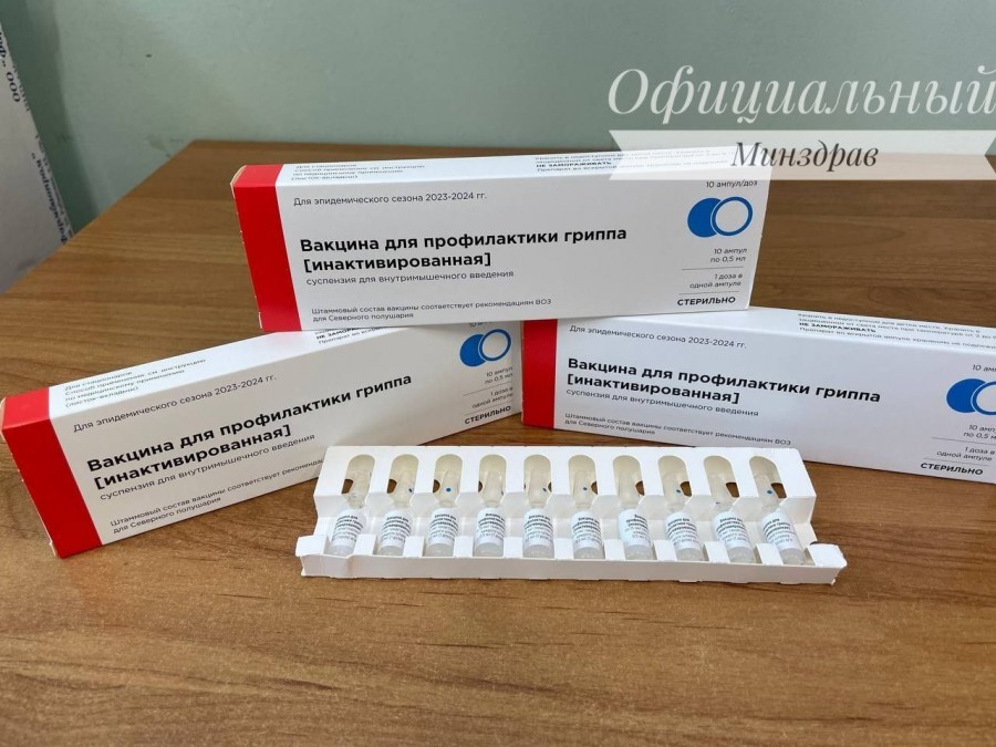 Российская вакцина для профилактики гриппа уже поступила в учреждения здравоохранения