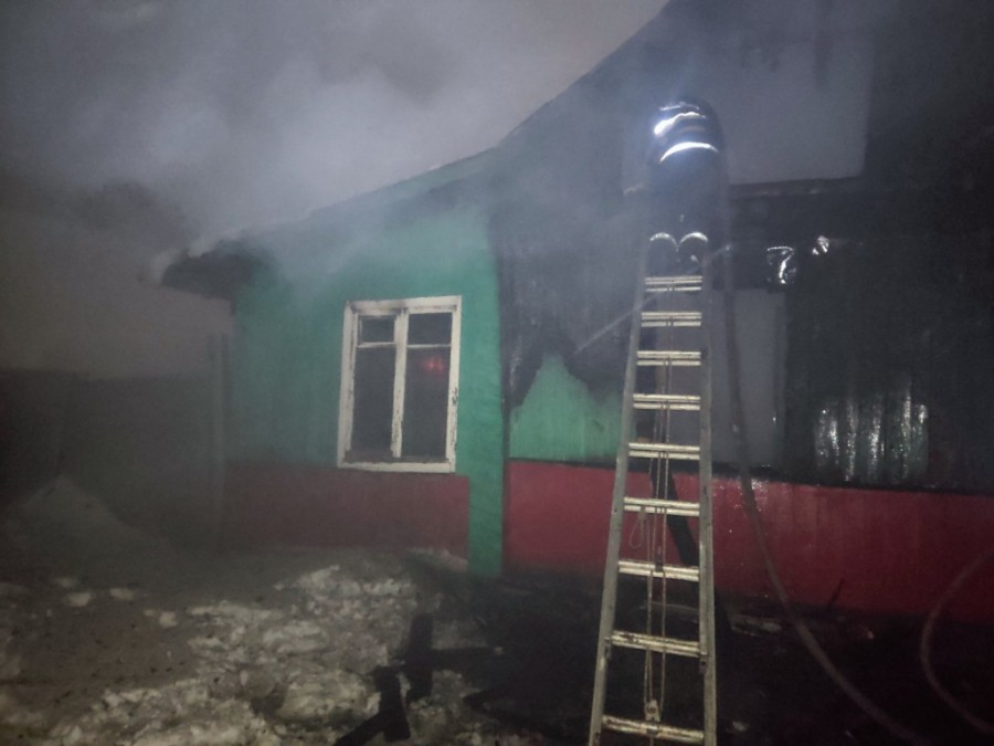 Пожар доме в деревне Ермоловичи Белыничского района, 10.12.2023 г.