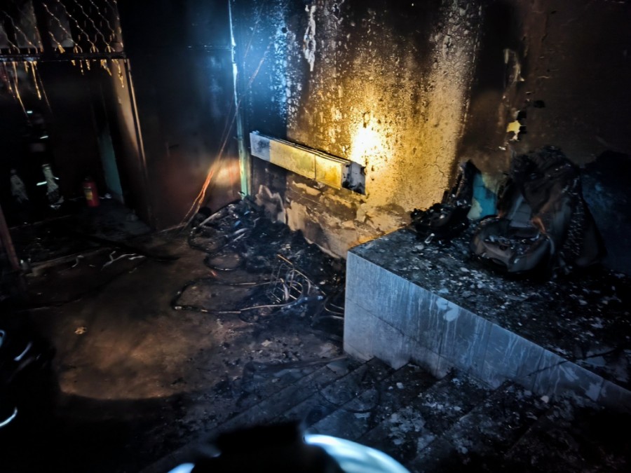 Пожар в общежитии, Белыничи, 22.11.2023 г. Фото УМЧС