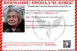 В Бобруйске пропала 73-летняя женщина: нужна помощь в поисках. Обновлено: найдена, жива