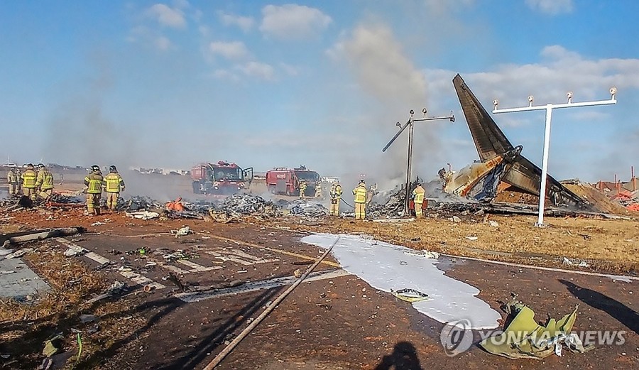 В Южной Корее разбился пассажирский Boeing 737. Погибли 179 из 181 человека