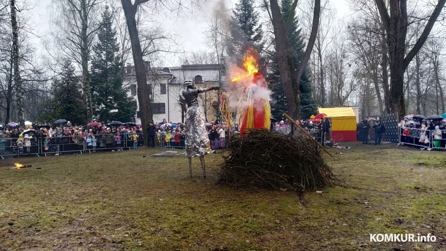 Масленица, гори! В Бобруйске сожгли зиму и дали волю петуху (видео)
